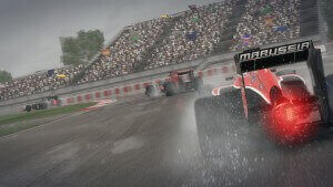Tolle Wettereffekte in F1 2013 (Bildrechte: Feral Interactive)