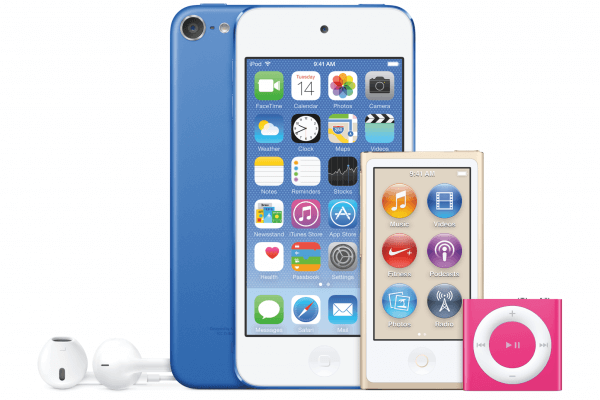 Die iPod-Familie – Juli 2015 (Bildrechte: Apple)