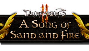 Logo zum Dungeons-2-DLC A Song of Sand of Fire (Bildrechte: Kalypso Media)