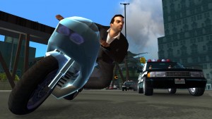 GTA Liberty City Stories: Auf der Flucht mit dem Motorrad (Bildrechte: Rockstar Games)