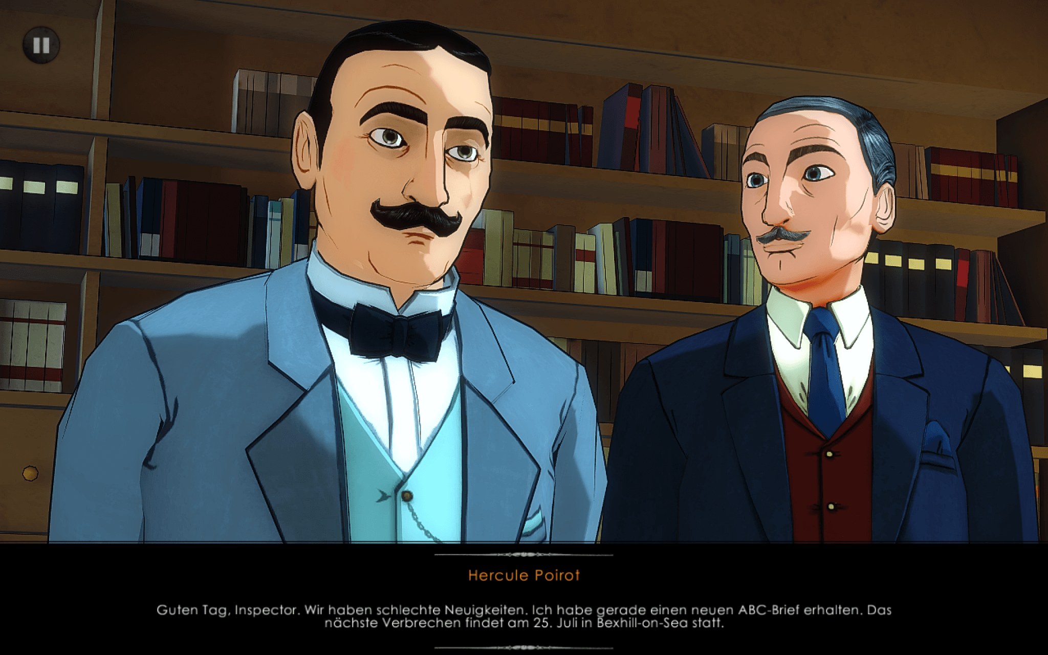 The ABC Murders: Poirot und Hastings teilen dem Chefinspektor ihren Ermittlungsfortschritt mit