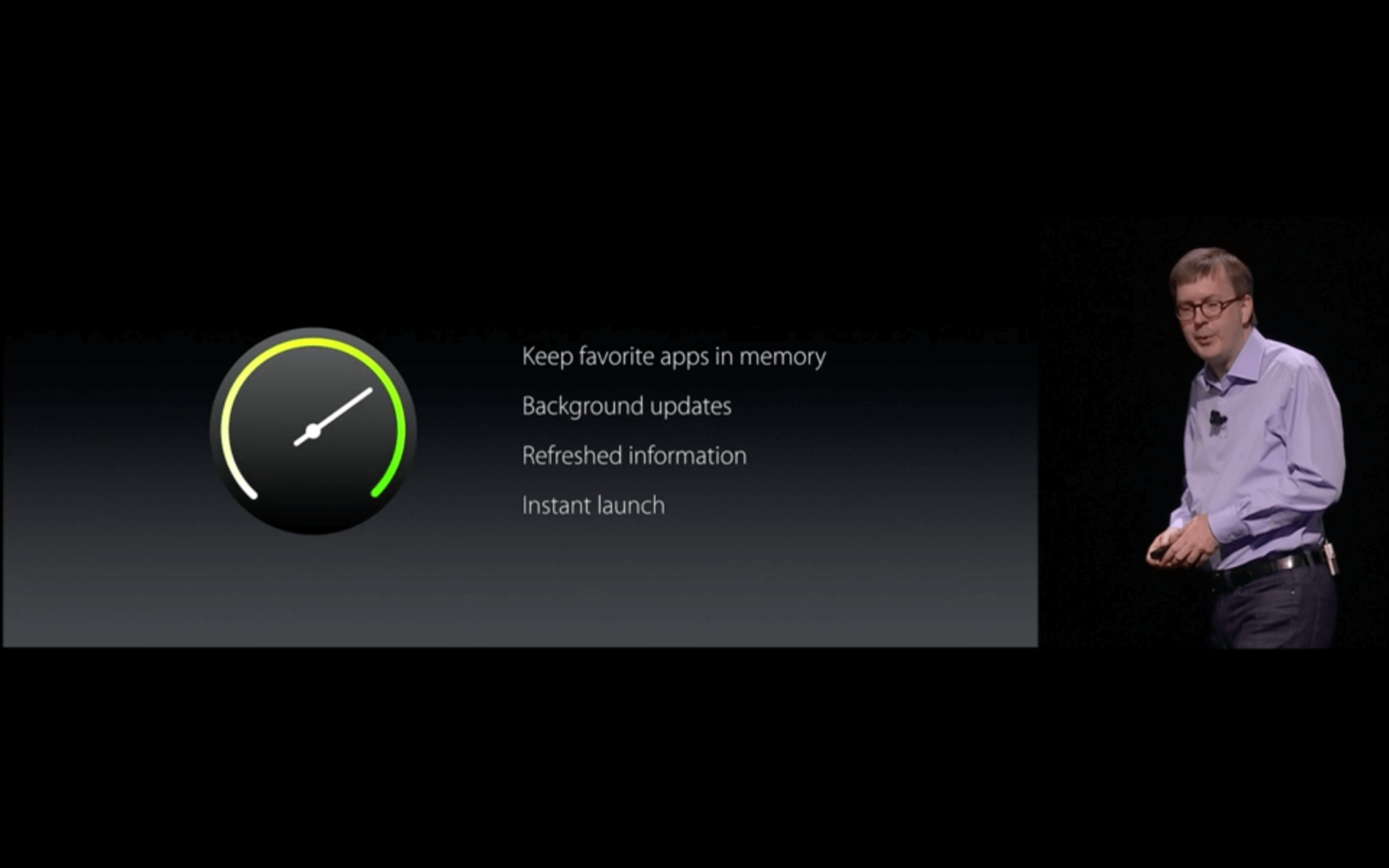 WWDC: watchOS 3 bringt vor allen Dingen Performance-Verbesserungen mit (Screenshot aus Apples Lifestream)