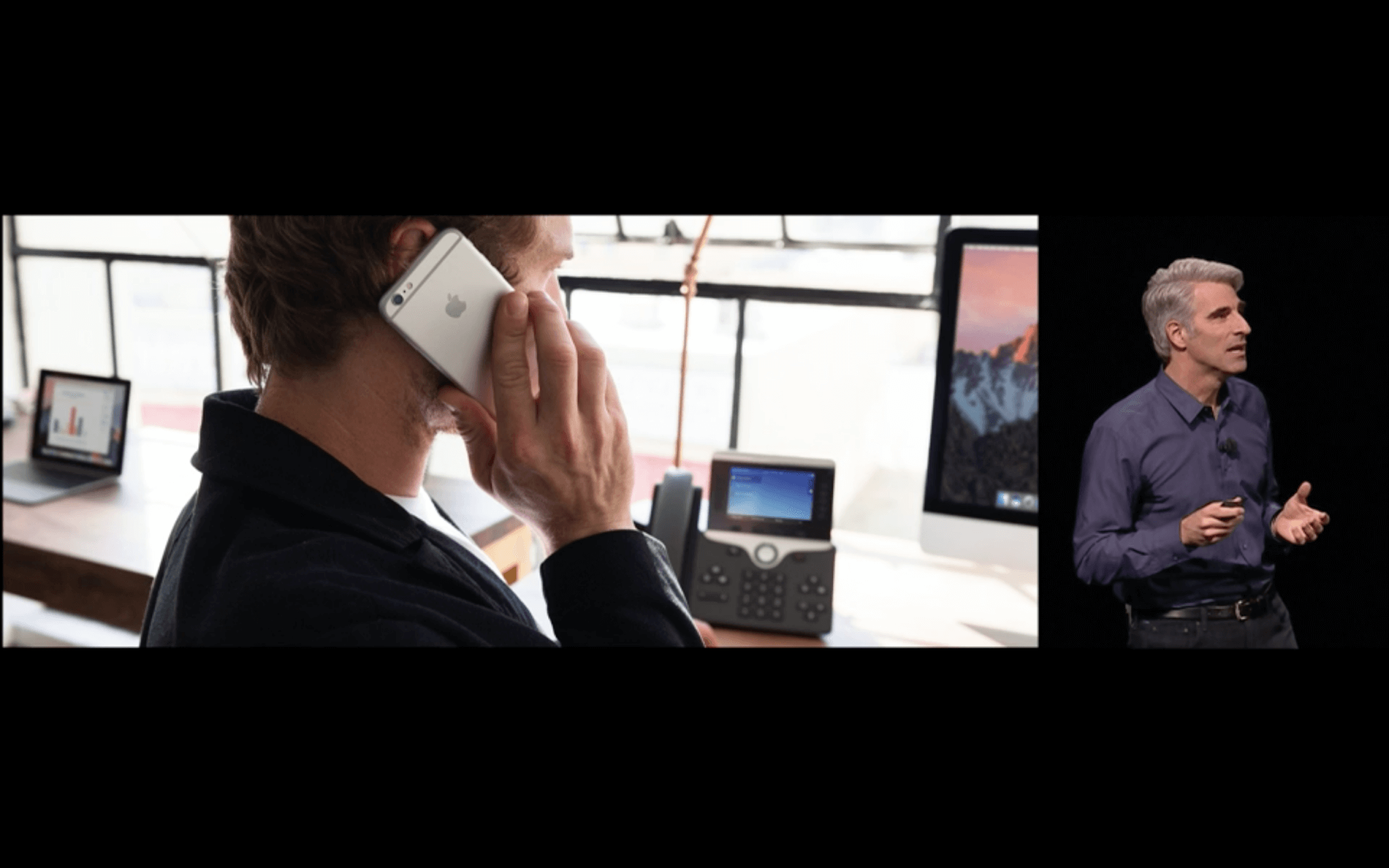WWDC: Zusammen mit Cisco bringt Apple Telefonate vom Büroanschluss aufs iPhone (Screenshot von Apples Livestream)