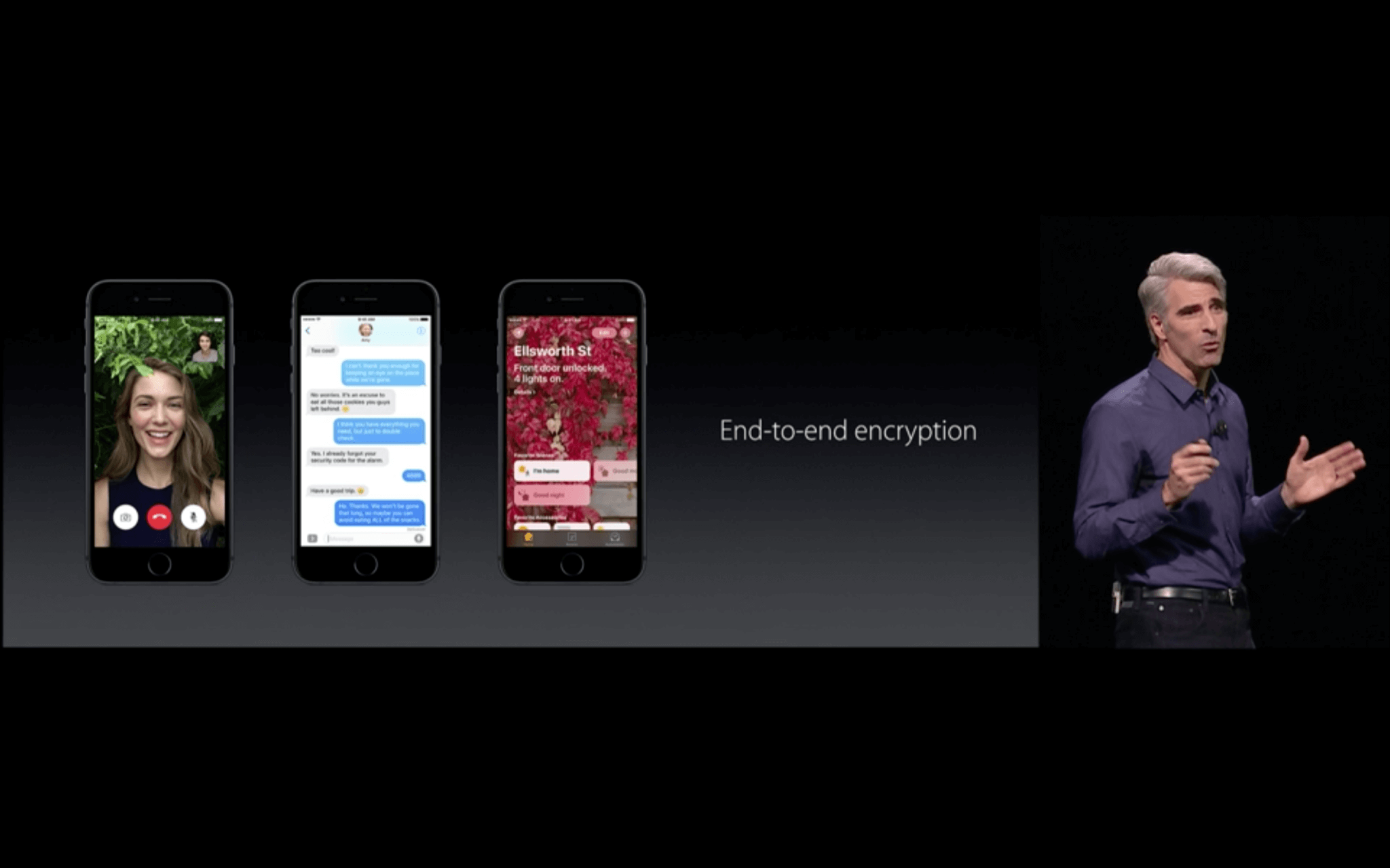 WWDC: Apple setzt bei einer Software auf Ende-zu-Ende-Verschlüsselung (Screenshot aus Apples Livestream)