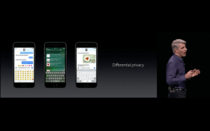 WWDC: Differential Privacy ist Apples Name für die anonymisierte Erhebung von Daten zum Nutzerverhalten (Screenshot aus Apples Livestream)