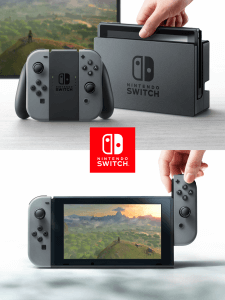 Nintendo Switch: oben im Dock als stationäre Konsole, unten als Handheld (Bildrechte: Nintendo)