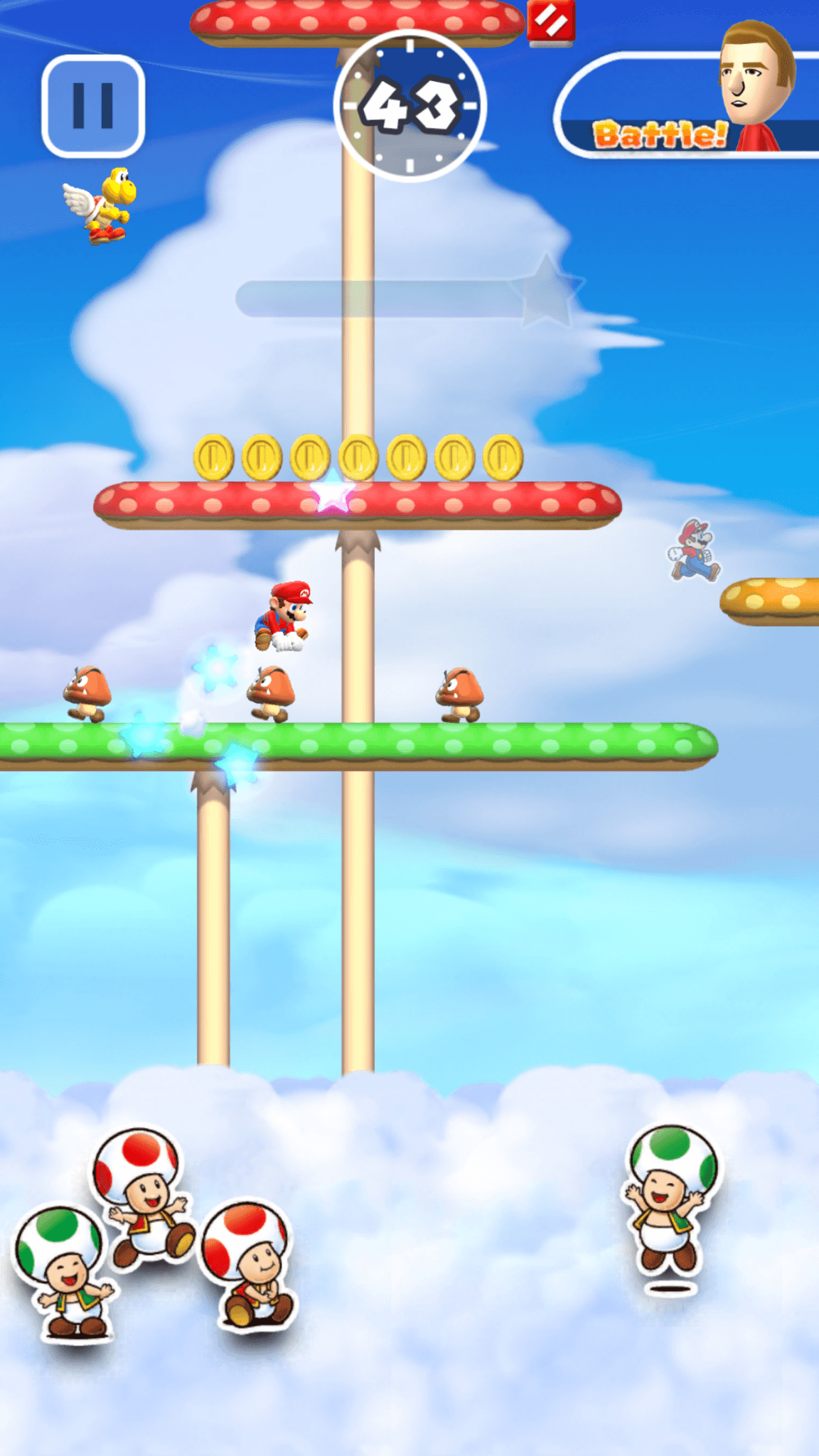 Super Mario Run: Es war einmal in einer weit, weit entfernten Wolke… (Bildrechte: Nintendo)