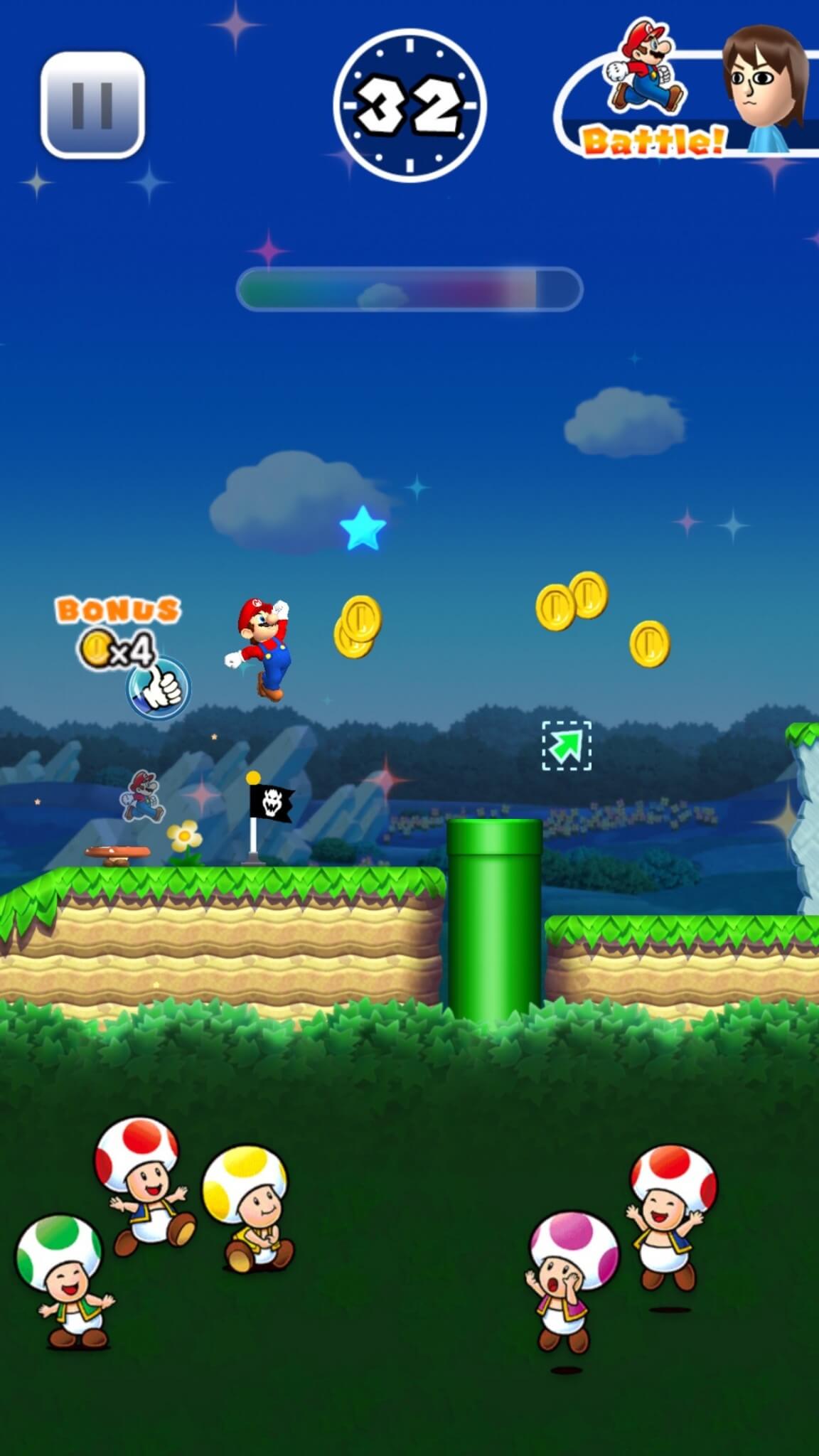 Super Mario Run: Mario vergrößert seine Münzsammlung (Bildrechte: Nintendo